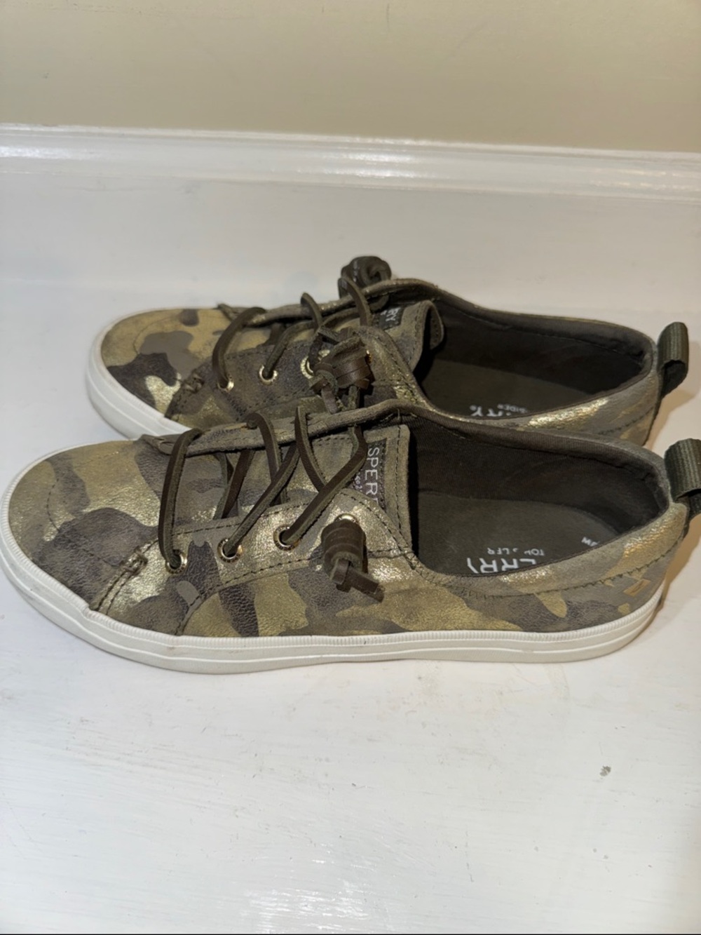 Sperry Metallic Camo Lace-Up Sneakers